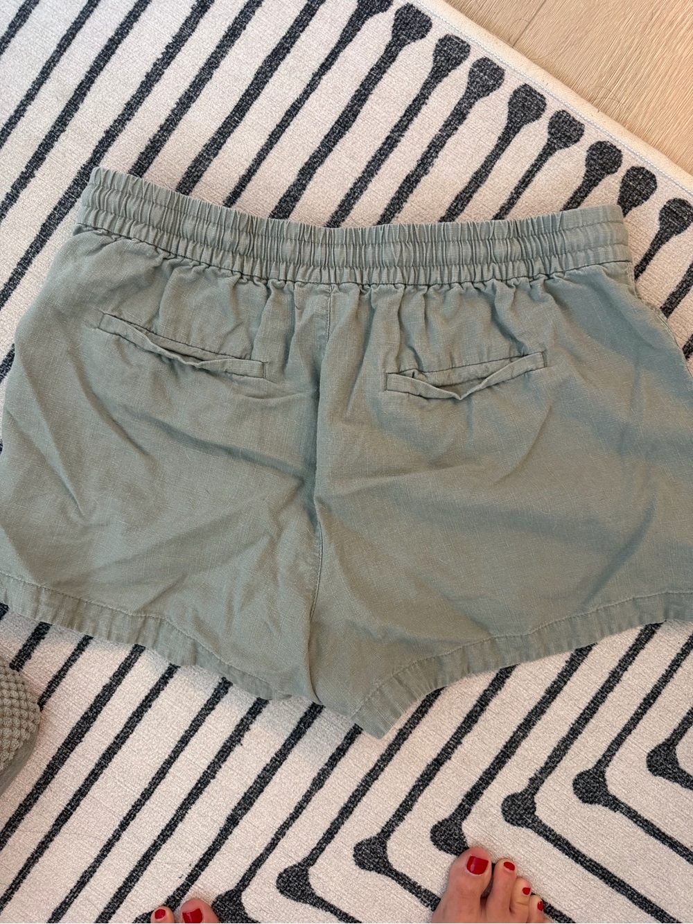 J. Crew Sage Green Tie Waist Seaside Shorts - Picture 4 of 4